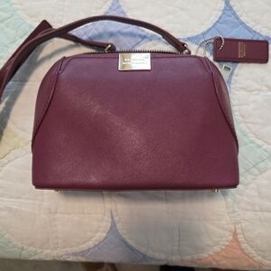 Cromia Two Thousand & 3 Italian Plum Leather Bag